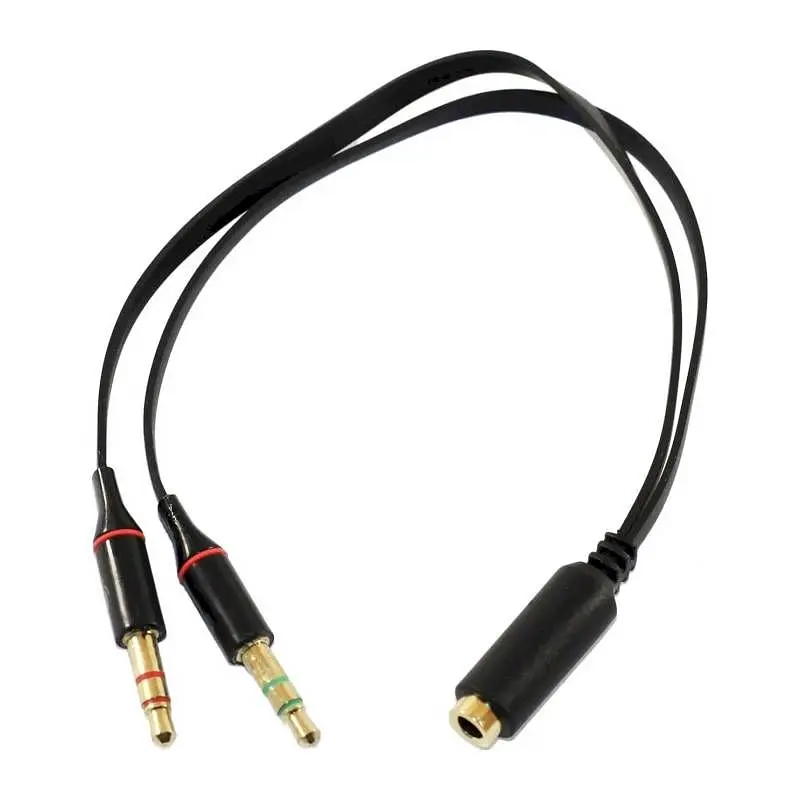 Переходник Atcom 3.5 мм - 2х3.5 мм (F/M), 0.1 м, Black (AT (17488) - фото 2