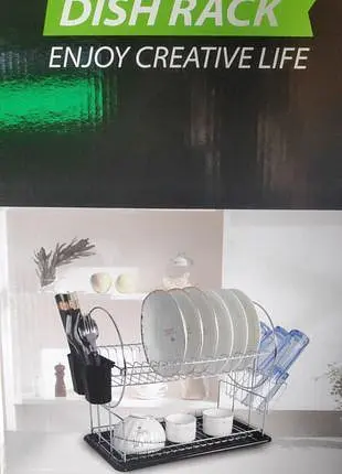 Сушіння для посуду Dish Rack WL 2605 C Silver - фото 4