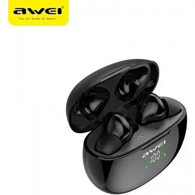 Наушники беспроводные Awei T15P TWS Bluetooth черные - фото 6
