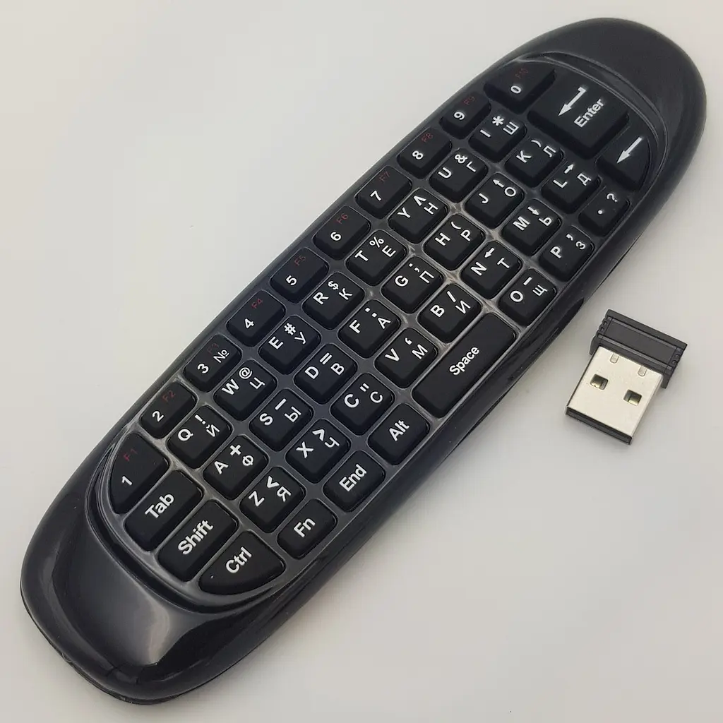 Пульт повітряна мишка Air Mouse Keyboard з російською клавіатурою UKC чорний - фото 5