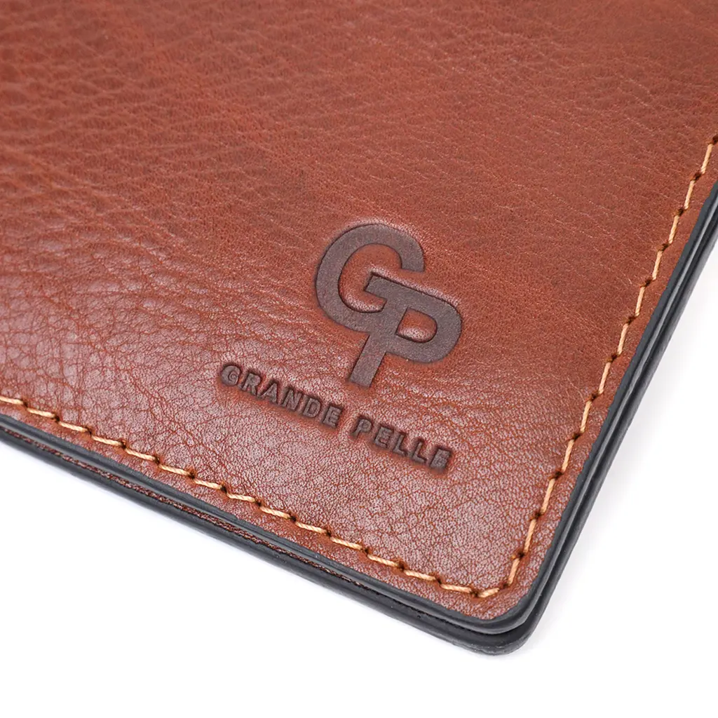 Шкіряний чоловічий гаманець Grande Pelle 12х8х0.5 см acs0026950 - фото 3