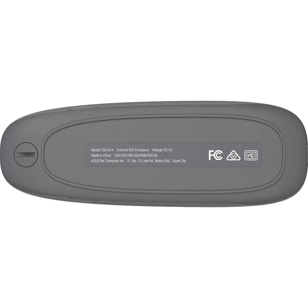 Зовнішня кишеня ASUS для SSD COBBLE/GRAY/G/AS/ESD-A1A /GRAY/G/ PCIe NVMe M.2 2230/2242/2260/2280 USB Type-C 3.2 Gen 2x1 сірий (90DD02R6-M09000) - фото 3