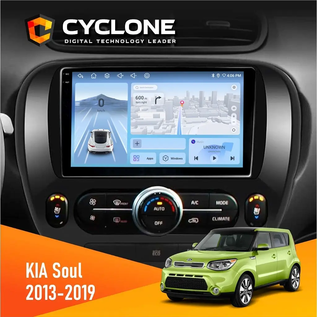 Штатна магнітола KIA Soul 2013-2019 Cyclone C9-012 4x64, DSP, 4G Cyclone (НФ-00007916)