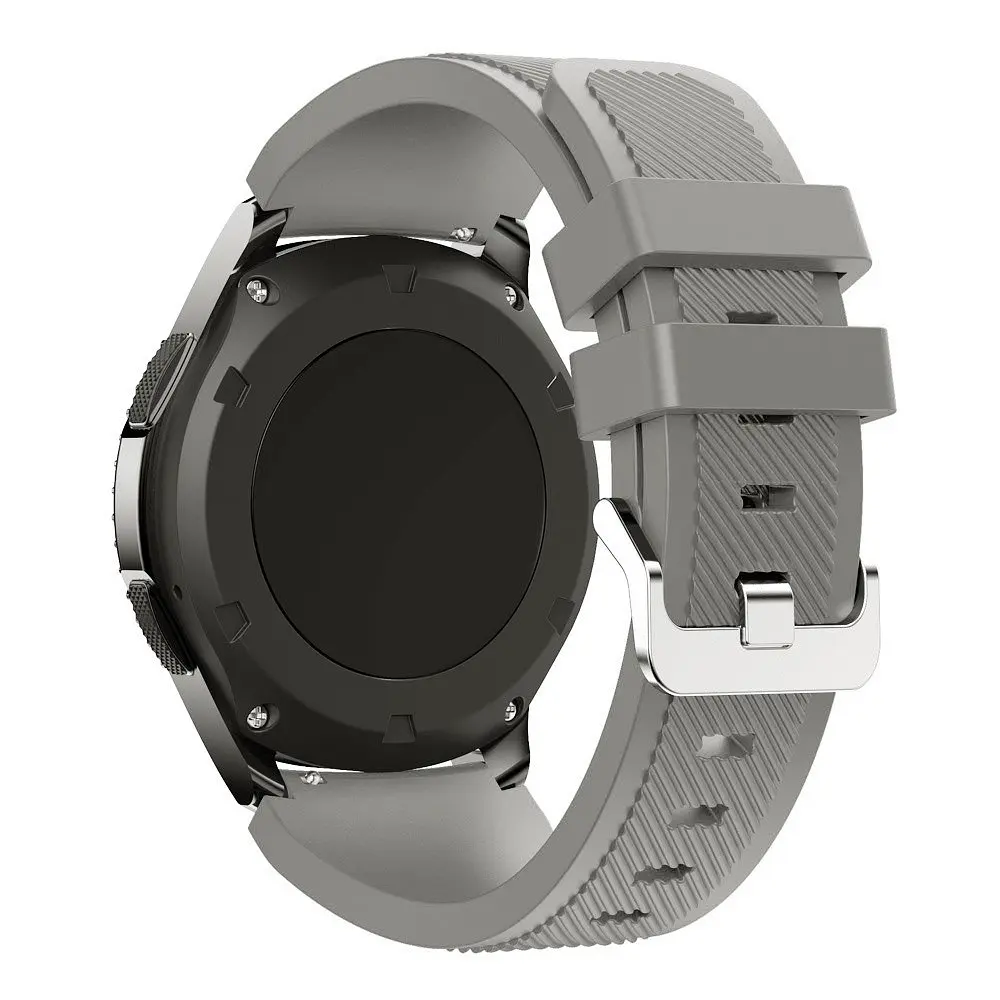 Силіконовий ремінець Watchbands для Samsung Galaxy Watch 46mm Silver Samsung Gear S3 - сірий (WB001GREY46) - фото 3