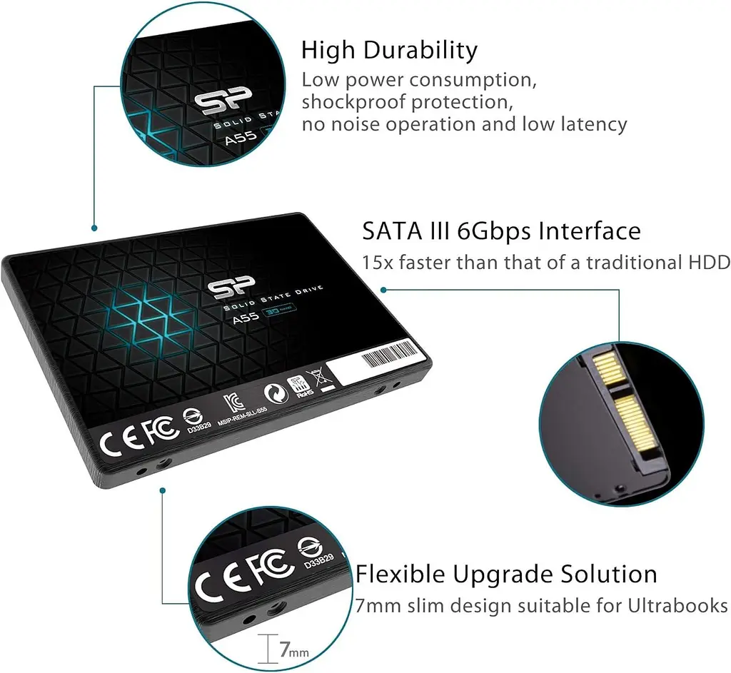 Накопичувач SSD Silicon Power Sata 2.5 4Tb A55 (SP004TBSS3A55S25) - фото 2