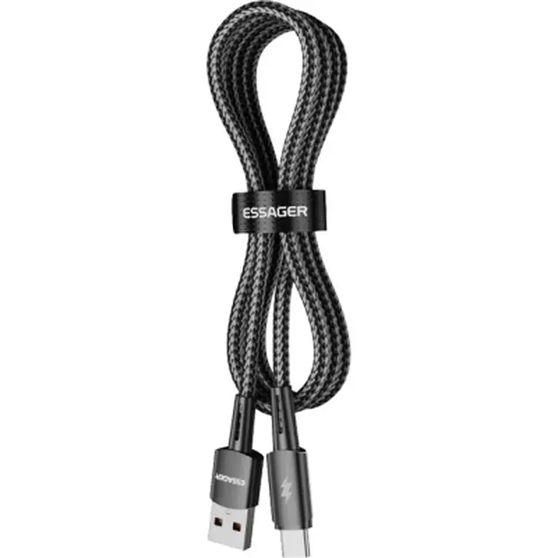 Дата кабель USB 2.0 AM to USB-C 1.0m 120W black Essager (EXC120-CG01-P) - фото 3