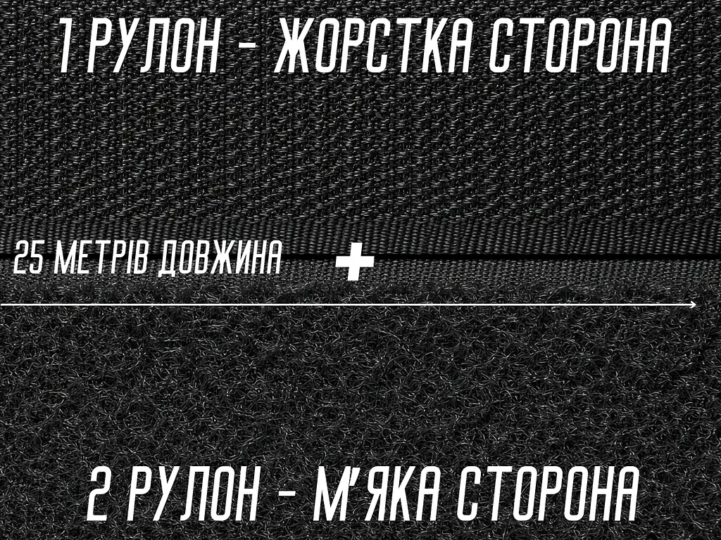 Липучка чорна 10 см, 25 м - фото 6