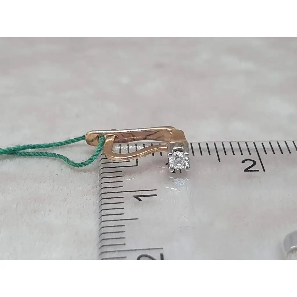 Золотые серьги ЮЗ "Багет" с бриллиантами. 2575 - фото 4