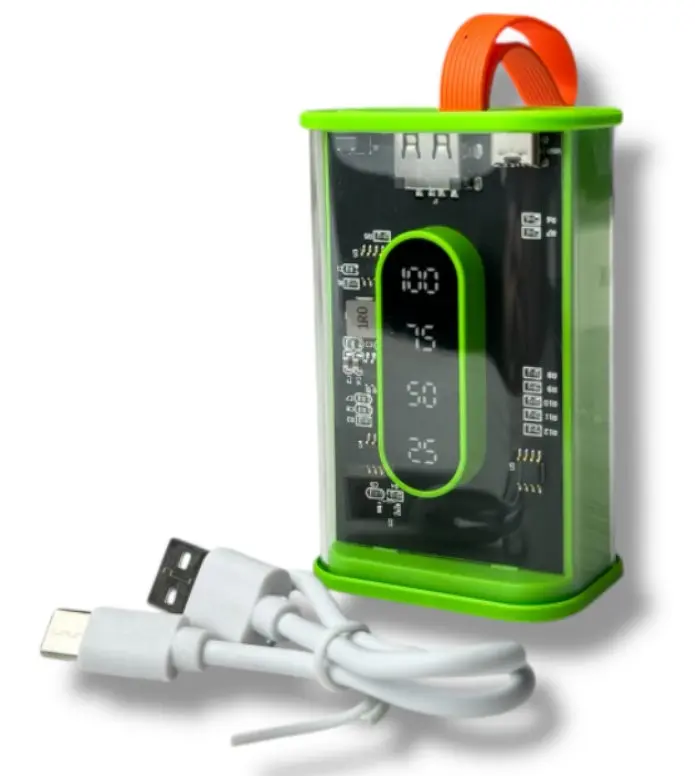 Портативний повербанк No Brand Power Bank 10000 mAh Зелений (2104618812) - фото 5
