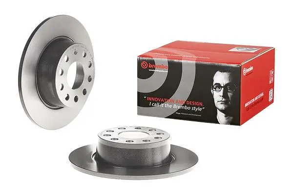 Диск гальмівний невентильований Seat Leon III, Ateca, Skoda Karoq 12-25р Brembo (08.D425.11) - фото 3