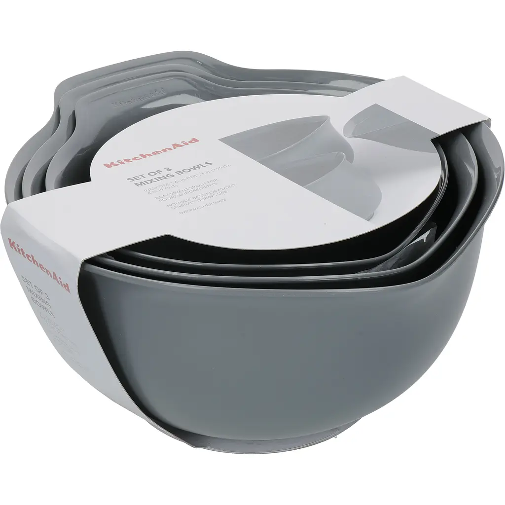 Набір мисок для змішування KitchenAid Coreline сірий 3 шт. (KQG175OSCGG) - фото 7