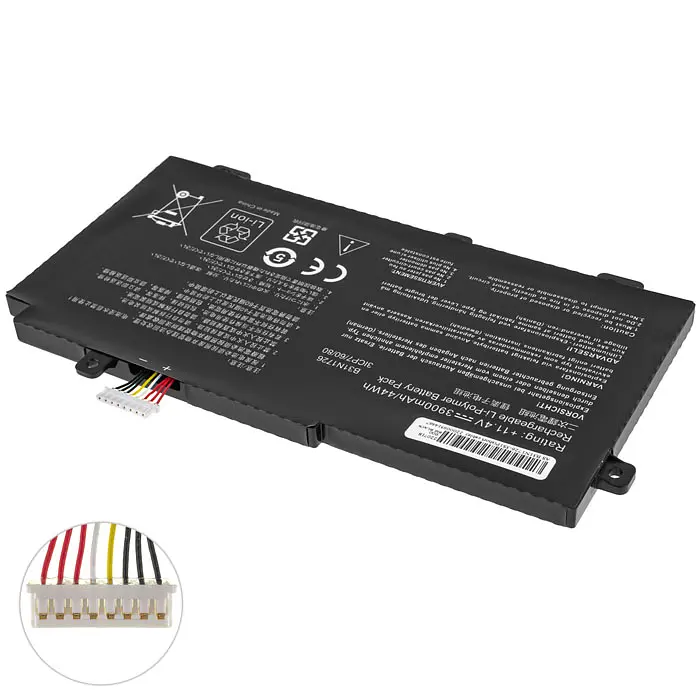 Акумулятор Asus B31N1726 (Версія 1, FX504GD, FX504GE, FX504GM, FX80GM, FX80GD) 11.4V 3900 mAh 44Wh Black - фото 2