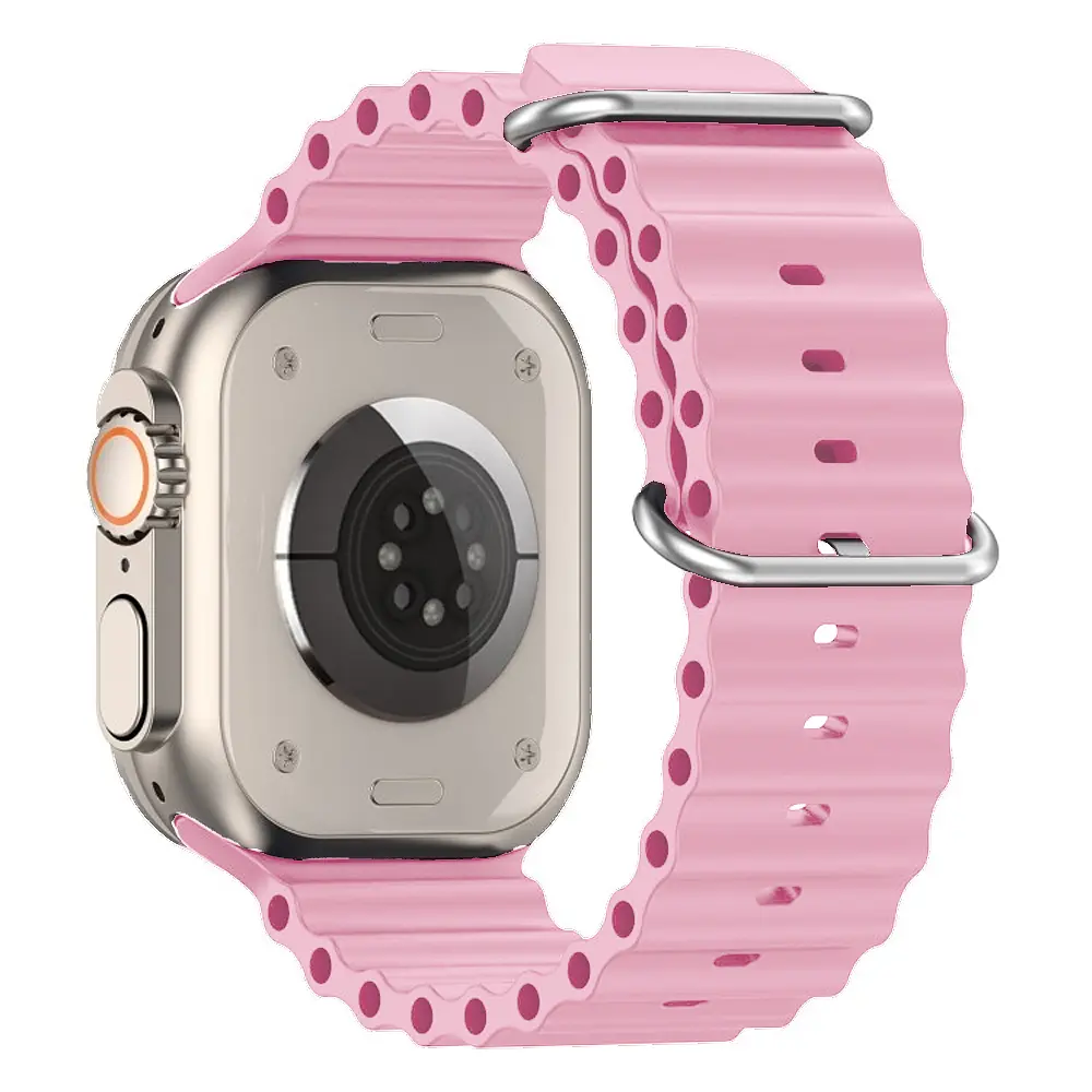 Силіконовий ремінець на смарт-годинник для Apple Watch 42,44,45,46,49 mm, Ocean Band, vintage rose, зі зручною застібкою, для годинника епл вотч, спортивний, ArmorStandart (ARM74248) - фото 3