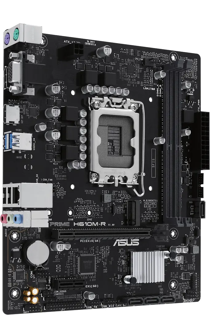 Материнcька плата Asus PRIME H610M-R-SI s1700 H610 2xDDR5 M.2 HDMI D-Sub DP mATX - фото 2