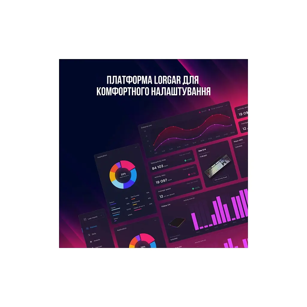 Клавиатура Lorgar Azar 514 RGB USB UA Black (LRG-GK514B-UA) - фото 8