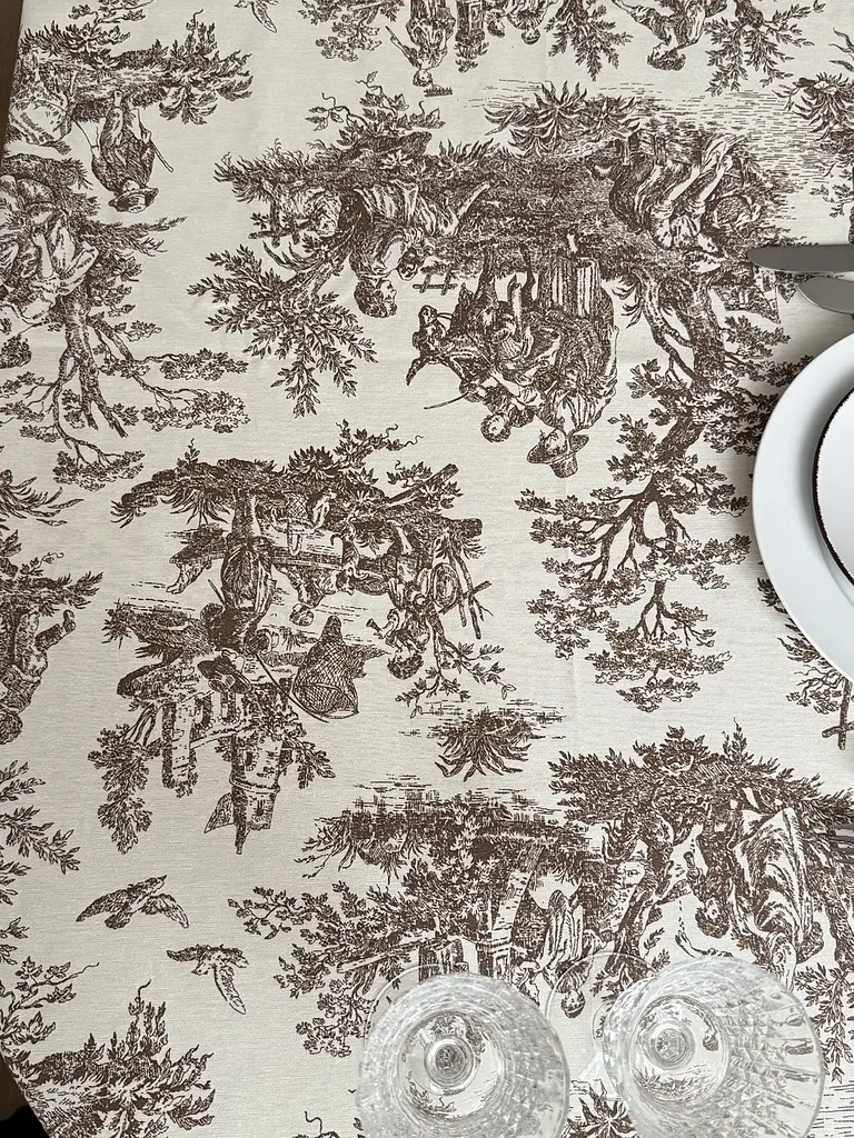 Скатертина столова Ecotton DUCK 170х220 см водовідштовхувальна Italiano бежевий (30497 Beige) (25003) - фото 8