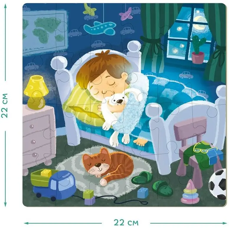 Пазл DoDo 4 в 1 Мій день, 72 елементи (300130) - фото 3