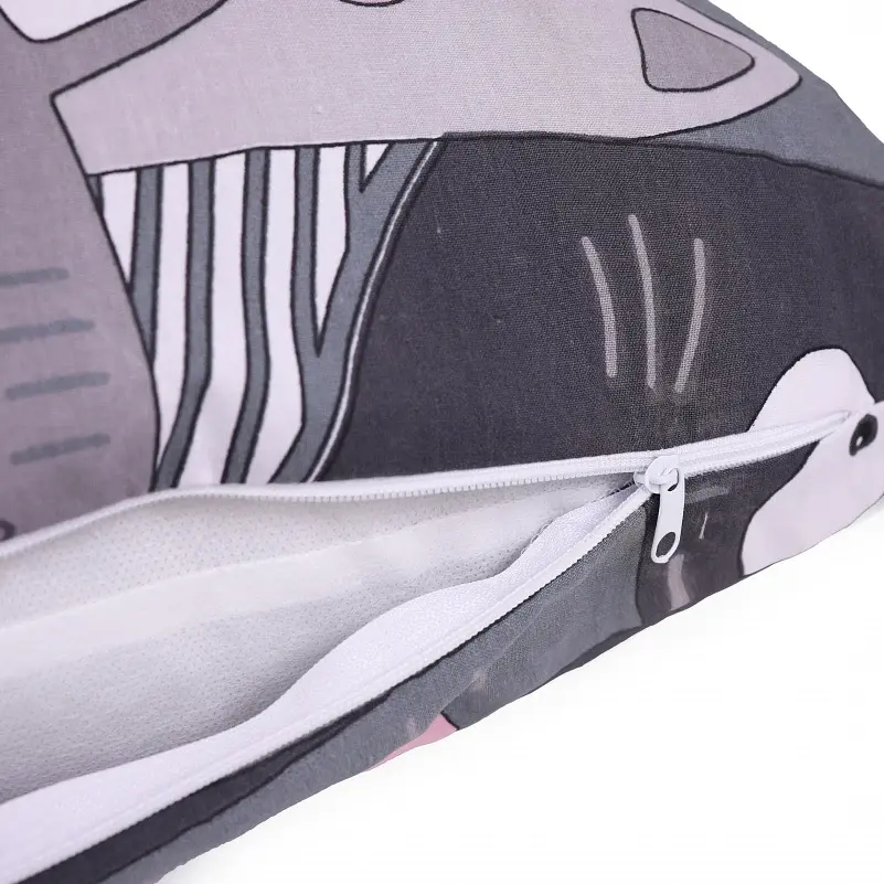 Подушка для беременных и отдыха MirSon Г-образная №5009 Color Line Hendri 140х40х20 см серая (2200010969603) - фото 3