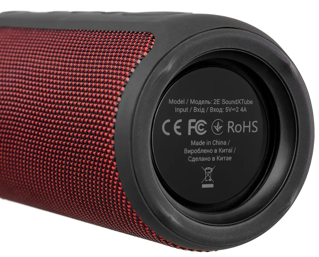 Портативная Bluetooth колонка 2E SoundXTube 30W TWS, MP3, Wireless, Waterproof Black-Red - фото 5