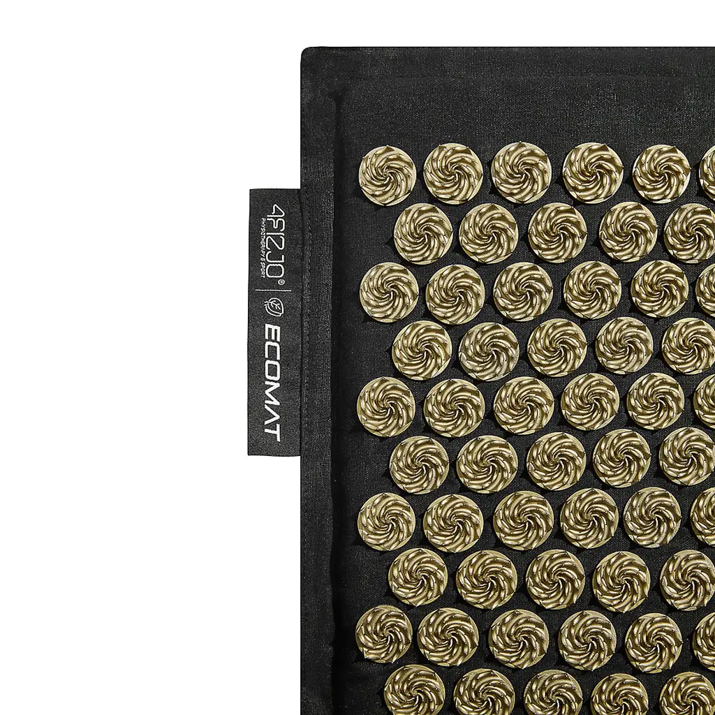Килимок акупунктурний 4FIZJO Eco Mat Аплікатор Кузнєцова з подушкою 68 x 42 см Black/Gold 4FJ0179 (P-5907739311566) - фото 4