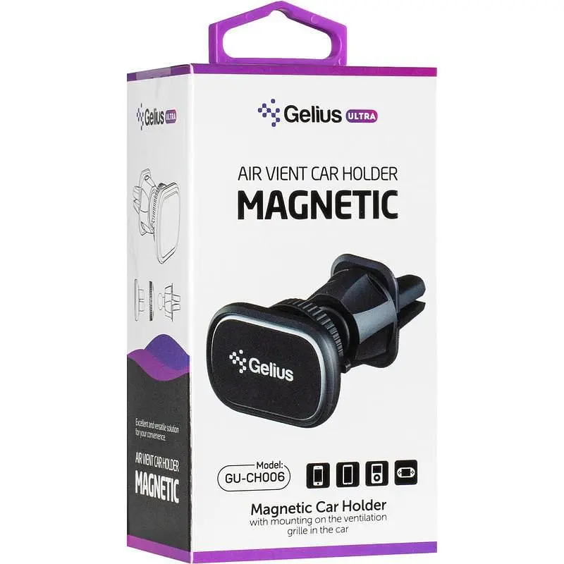 Автомобільний магнітний тримач Gelius GU-CH006 Black - фото 7