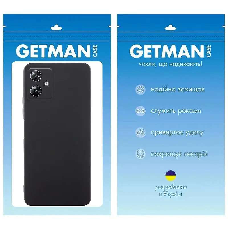Чохол TPU GETMAN Liquid Silk Full Camera для Motorola Moto G54 Чорний / Black - фото 2