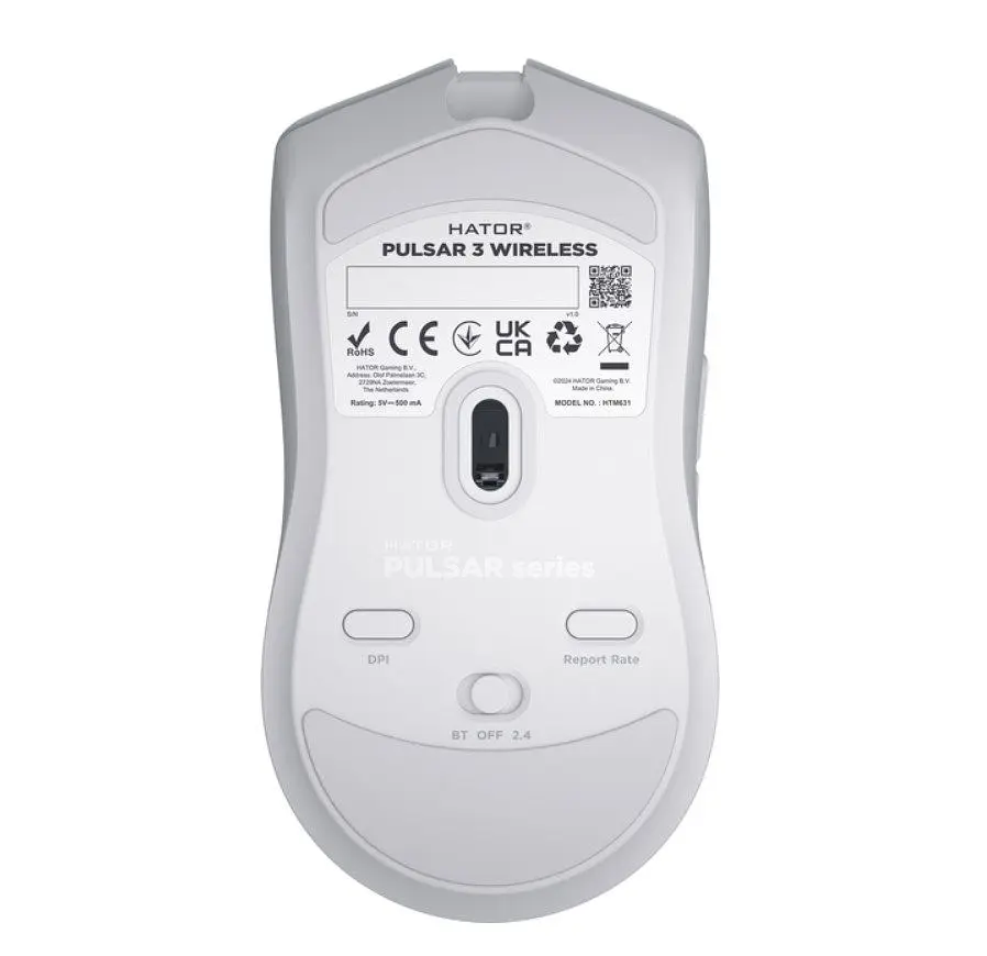 Ігрова миша HATOR HTM-631 Pulsar3 Wireless ESports Gaming 12000DPI 35G White - фото 4