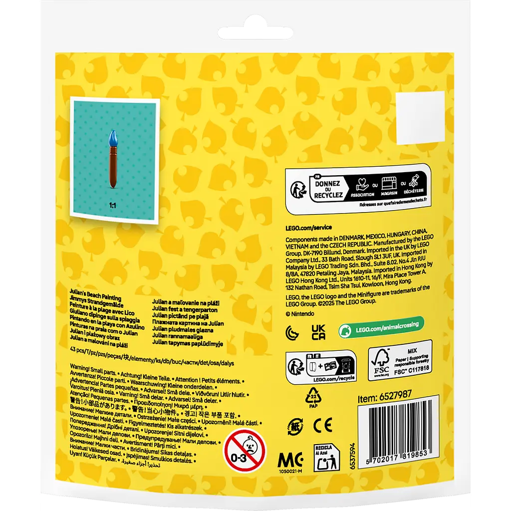 Конструктор LEGO Animal Crossing Пляжная картина, принадлежащая Julian 43 детали (30703)
 - фото 5