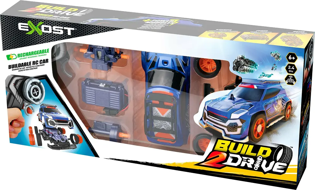 Ігровий набір "BUILD 2 DRIVE" SUPER SPORTS, РК, 2,4 GHz (ГГц), синя Silverlit Art.20702 - фото 2