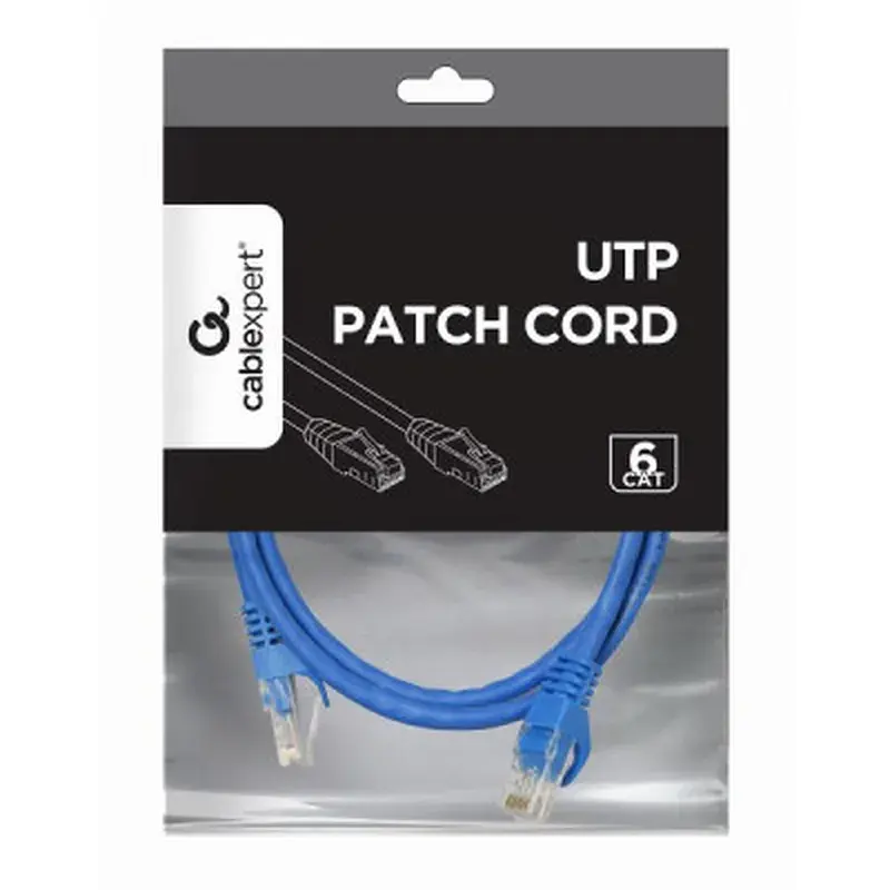 Патч-корд 1.5м UTP cat 6 CCA blue Cablexpert (PP6U-1.5M/B) - фото 2