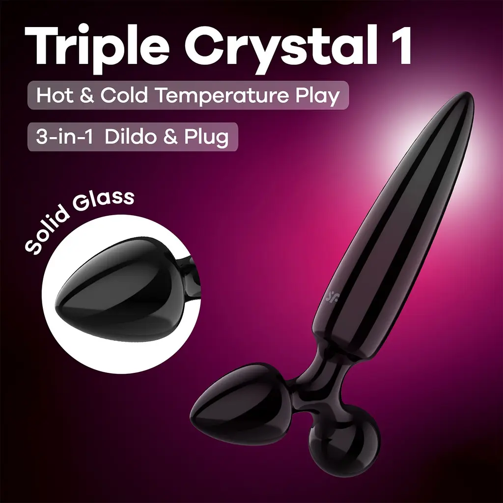 Тристоронній скляний дилдо Satisfyer Triple Crystal 1 - фото 2