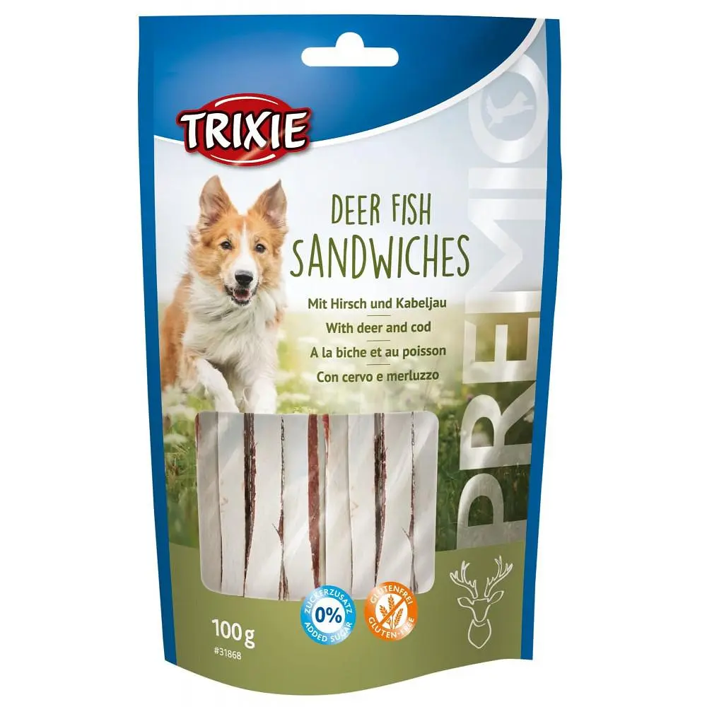 Ласощі для собак Trixie PREMIO Deer Fish Sandwiches, 100 г (оленина)