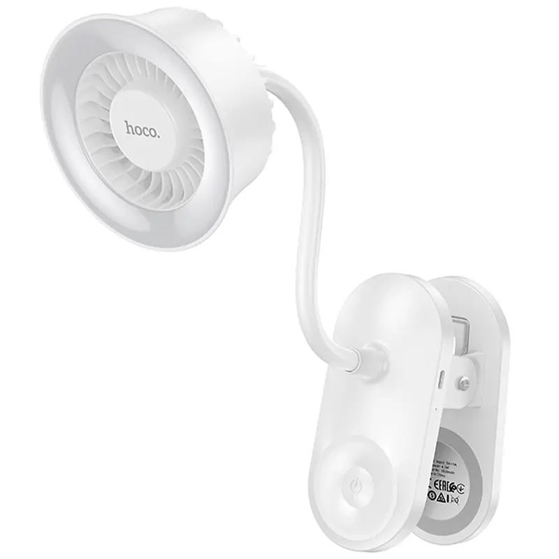 Портативний вентилятор HX610 handheld folding fan 1800 mAh White Hoco teh0029485 - фото 4