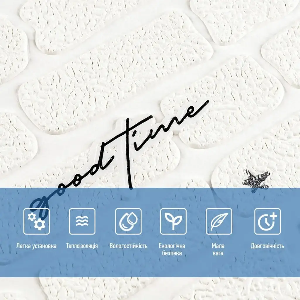 Панель стінова 3D Wall Sticker 700х700х4 мм Напис із сріблом SW-00001980 - фото 4
