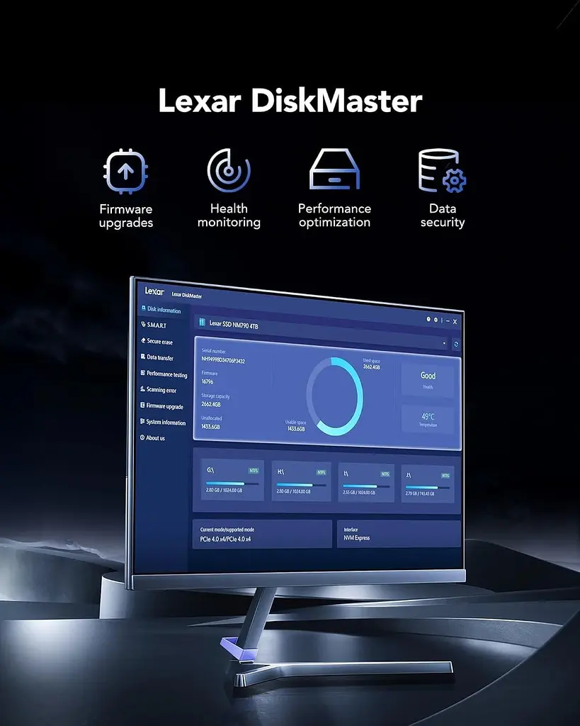 Накопичувач SSD Lexar m.2 NVMe 4TB LEQ790 (LEQ790X004T-RNNNG) - фото 7