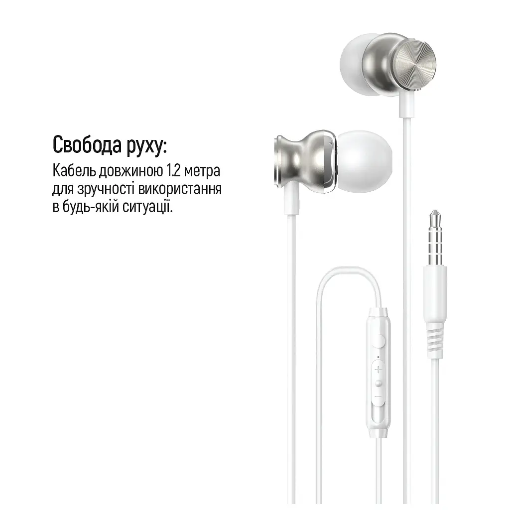 Навушники ColorWay 3.5 mm Wired Earphone UrbanBeat White (CW-WD03WT) - фото 8