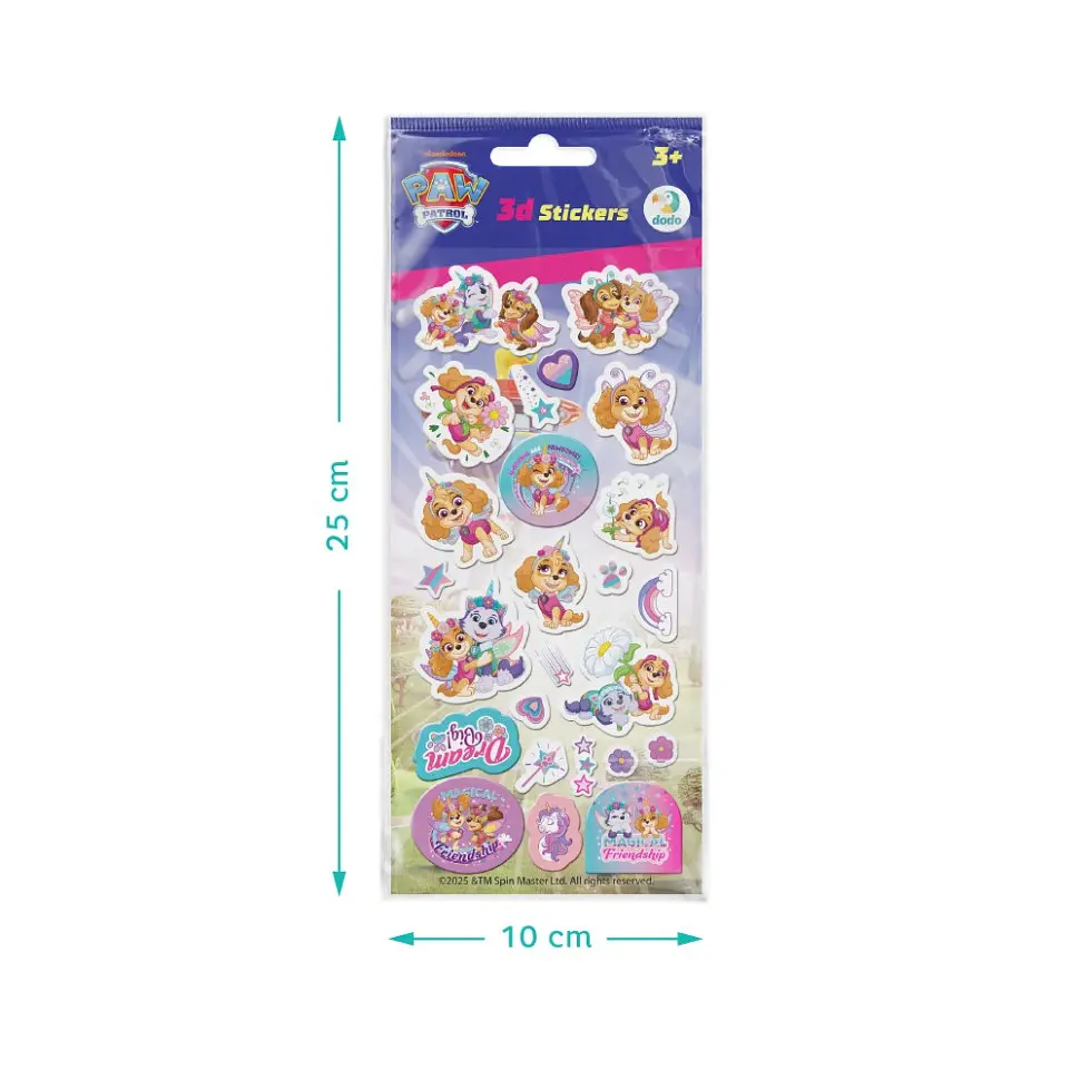 Детский набор 3D-наклеек "Paw Patrol. Щенята-Единороги" DoDo Toys 200673, 1 лист - фото 3