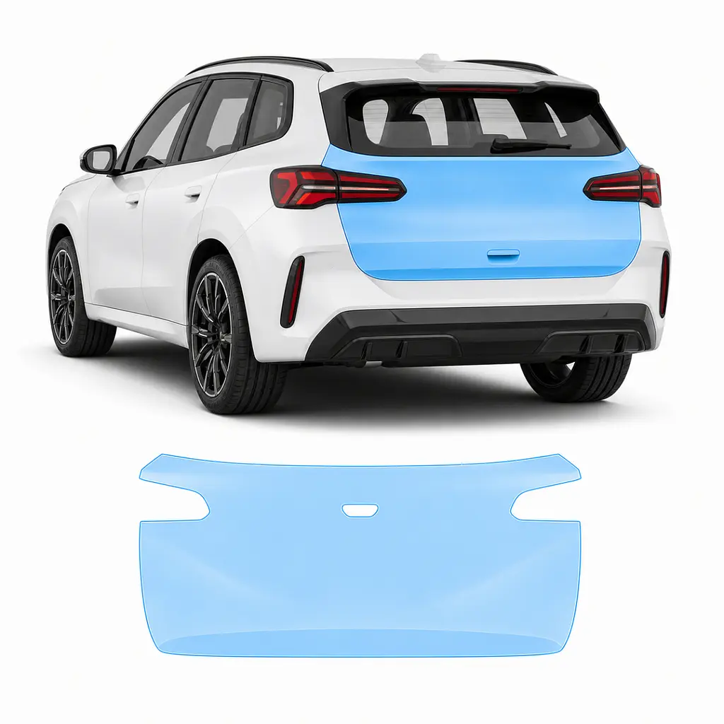 Антигравійна захисна бронеплівка за лекалами для BMW X3 G45 2024- зона кришки багажника