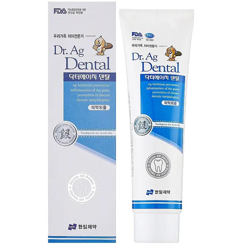 Зубна паста Hanil Dr. Ag Dental Toothpaste зі сріблом та м'ятою 180 г - фото 2