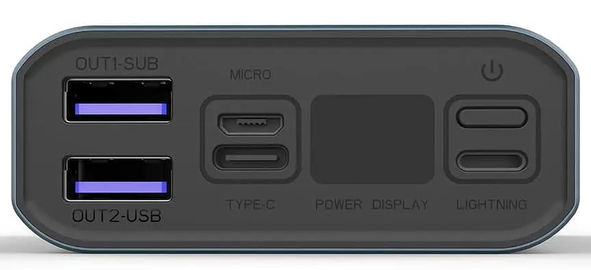 Павербанк ColorWay Gray 20 000 mAh / 22.5 Вт (CW-PB200LPH3GR-PDD) - фото 4