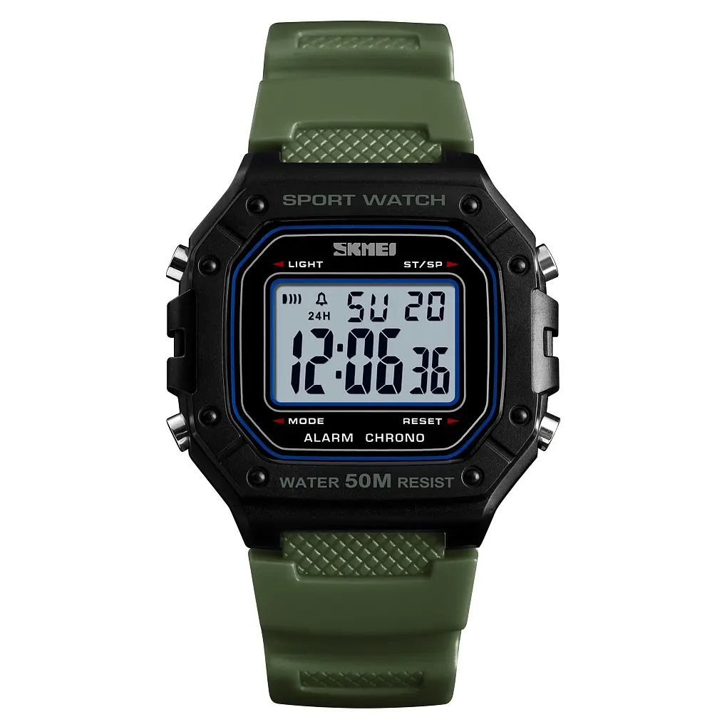 Чоловічий наручний годинник 1496AG Army Green Skmei acs0030718