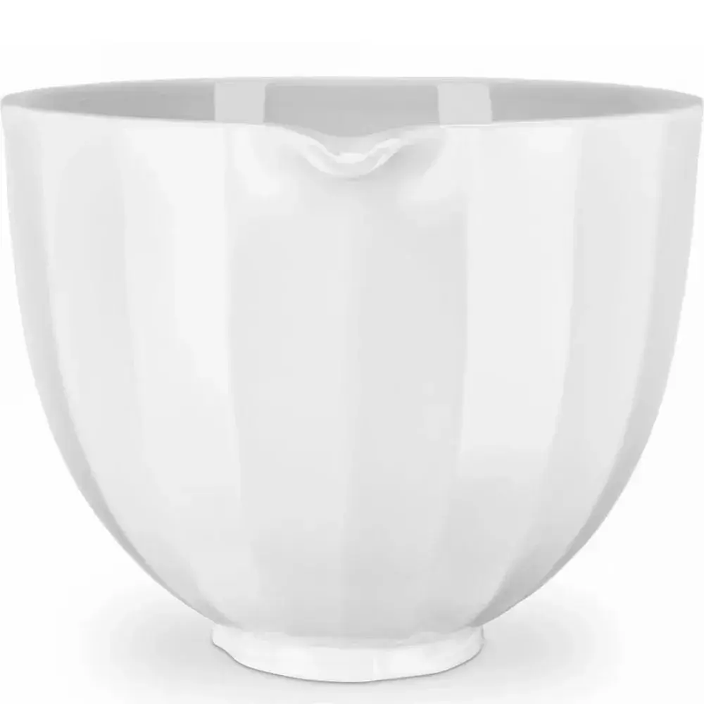 Чаша KitchenAid 4,7 л 5KSM2CB5PWS керамічна, з ручкою, текстурована, колір біла раковина - фото 2