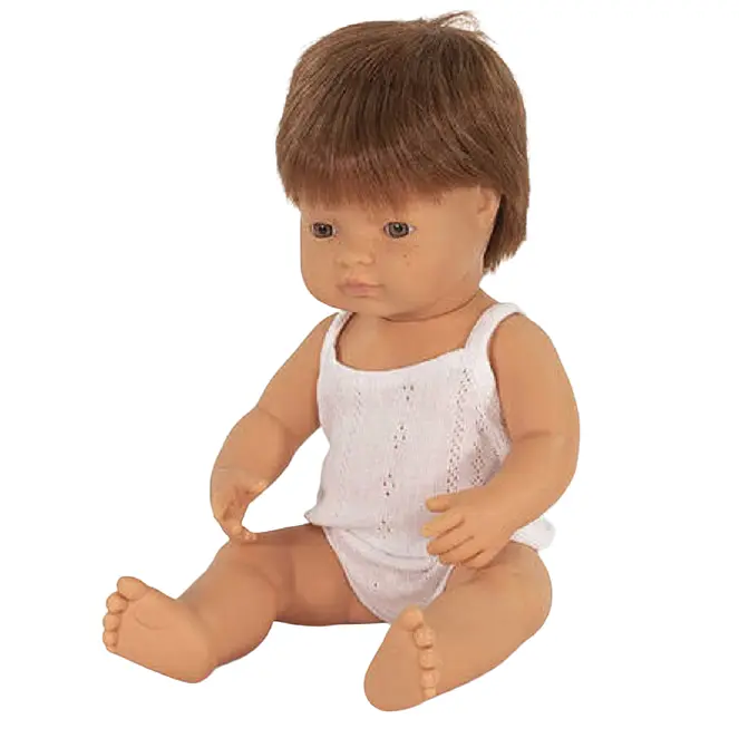 Лялька-пупс анатомічна Miniland, хлопчик-рудий, у білизні, 38 см (31149) - фото 1