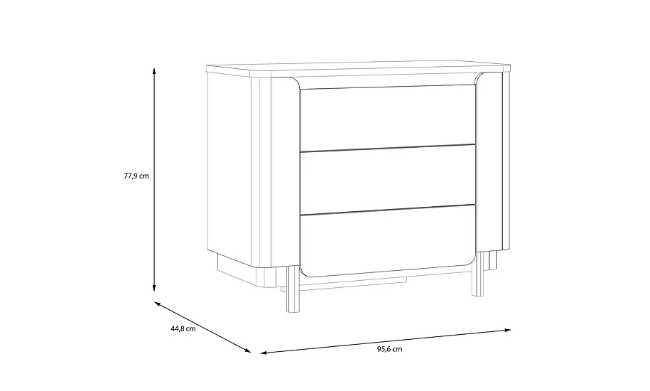 Комод 3ш Forte Meble Vodol VXLK212 - фото 7