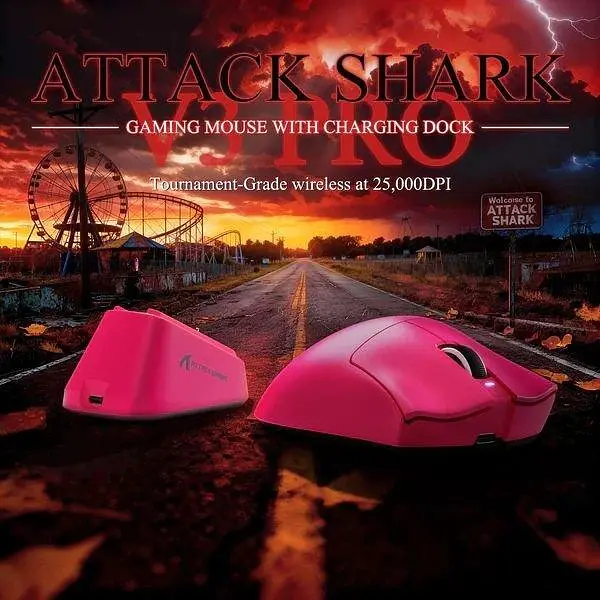 Миша Attack Shark V3 Pro Wireless (AS-6972792472560-P) Pink (G-000004414) - фото 2