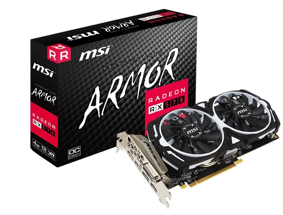 Відеокарта AMD Radeon RX 570 4GB MSI Armor OC (RX 570 ARMOR 4G OC) Б/В - фото 3