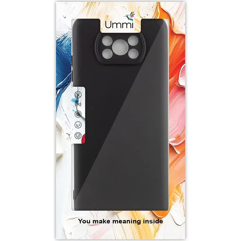 Чехол Silicone Cover Ummi Lakshmi Full Camera (AA) для Xiaomi Poco X3 NFC / Poco X3 Pro Черный / Black - фото 3