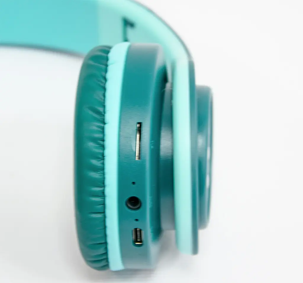 Гарнітура бездротова з підсвічуванням CAT EAR YW-018 Bluetooth навушники з вушками (Зелений) блютуз (ST) - фото 2