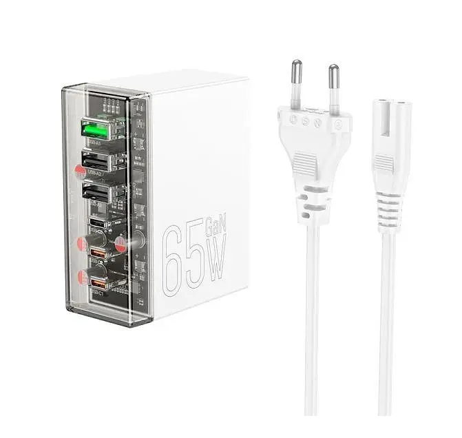 Зарядное устройство для 6 выходов Hoco N36 Fuerza six-port charger 65W - фото 3
