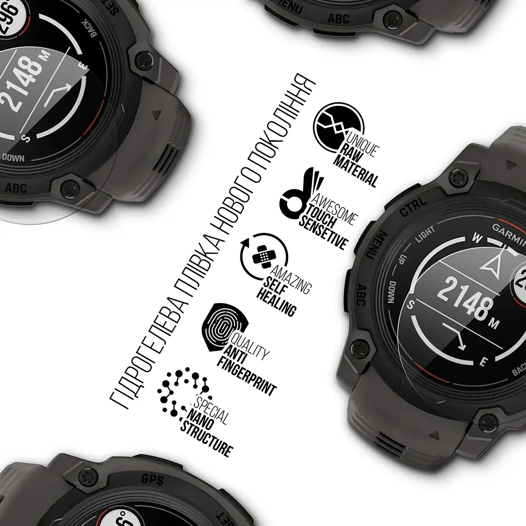 Гідрогелева плівка на годинники Garmin Instinct E 40mm ArmorStandart захисна плівка для смарт годинників прозора (ARM86956) - фото 2